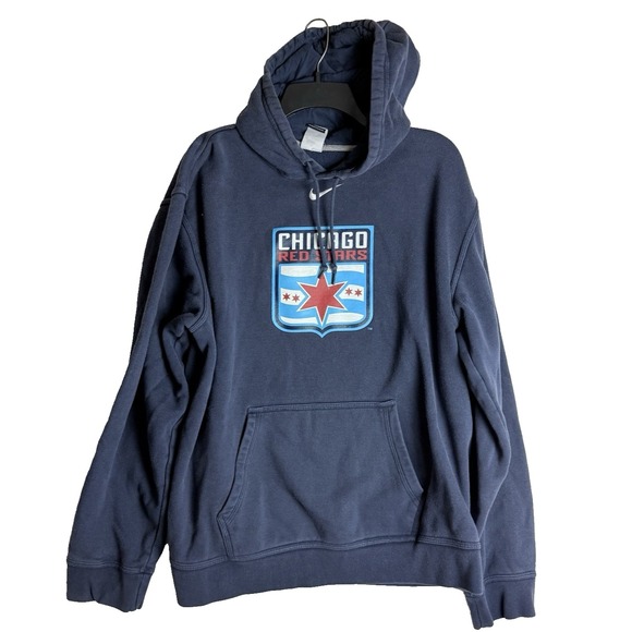 NIKE Hoodie Sweatshirt Mens XL Chicago Red Stars Soccer Cotton NWSL T82 - Picture 1 of 8